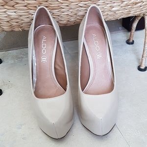 Aldo platform shoes nude 37